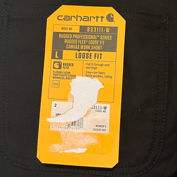 NWT x2 Carhartt Women’s Canvas Work Short - Picture 4 of 9